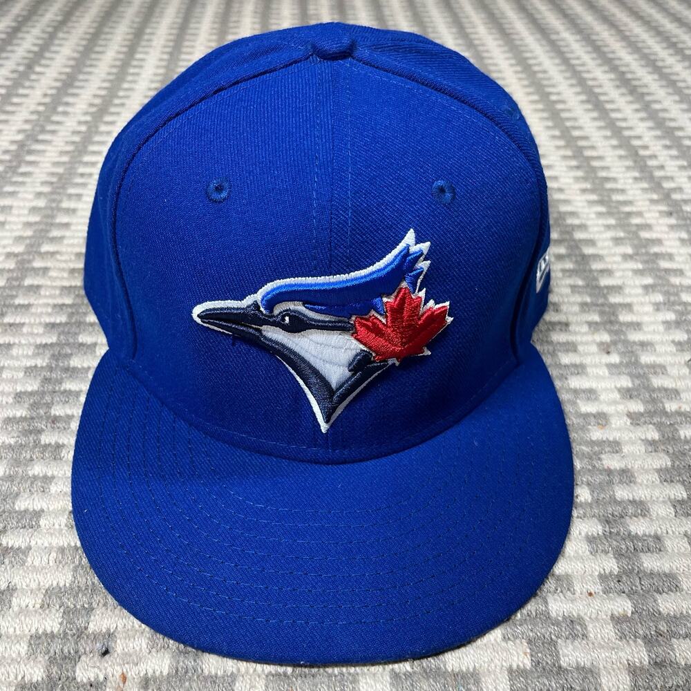 New Era 59Fifty Toronto Blue Jays Fitted Blue Hat Men’s Sz 7 5/8 Preowned